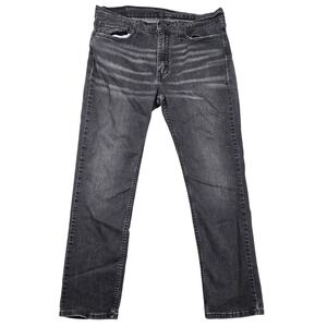 Levi Strauss 511 Mens Black Wash Slim Fit Jeans Distressed W36 L30